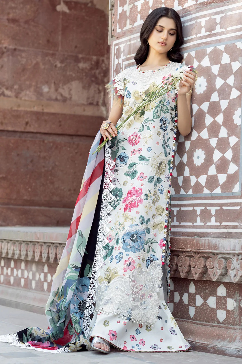 Bin Ilyas - Luxury Lawn Embroidered 3 Piece