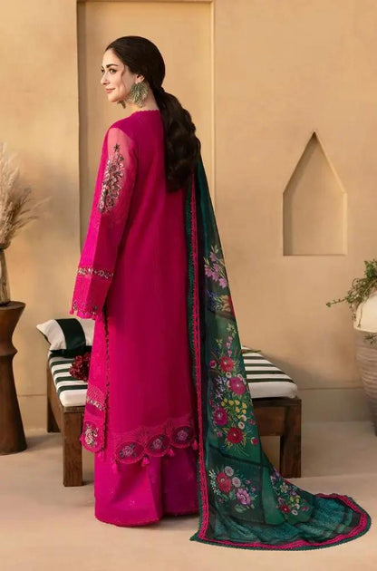 Saira Rizwan - 3PC Lawn Embroidered Shirt with Printed Chiffon Dupatta (Unstitched)
