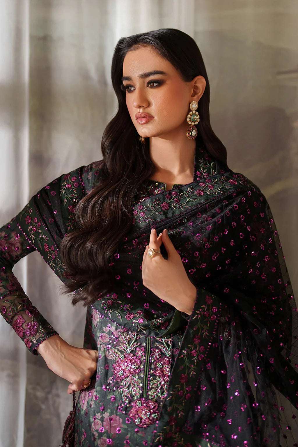 Iznik Luxury Printed & Embroidered Unstitched Lawn Suit