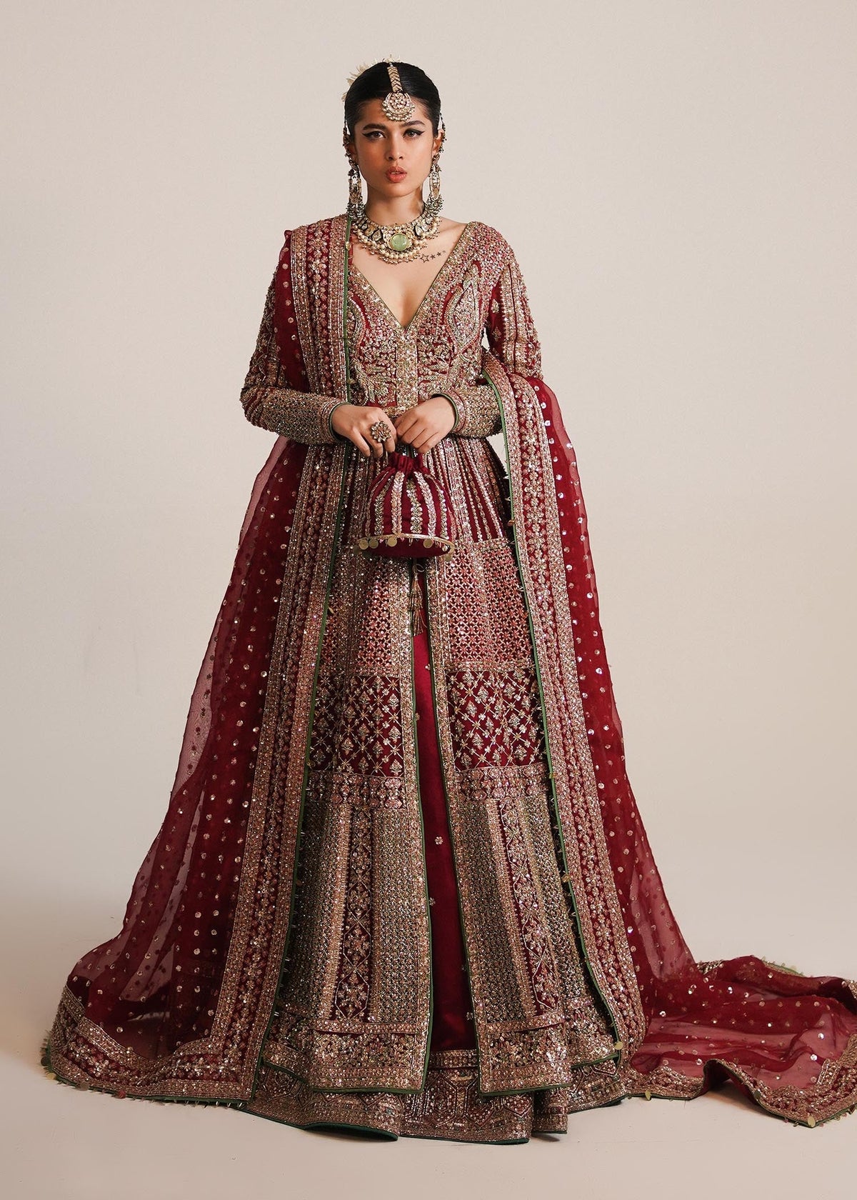 Hussain Rehar Organza Embroidered Luxury Wedding Collection