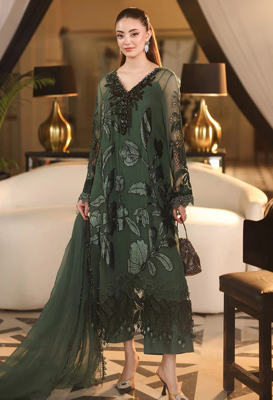 Maria.B Royale Tea Affair - Luxury Embroidered Pure Chifon Unstitched 3Pc Suit