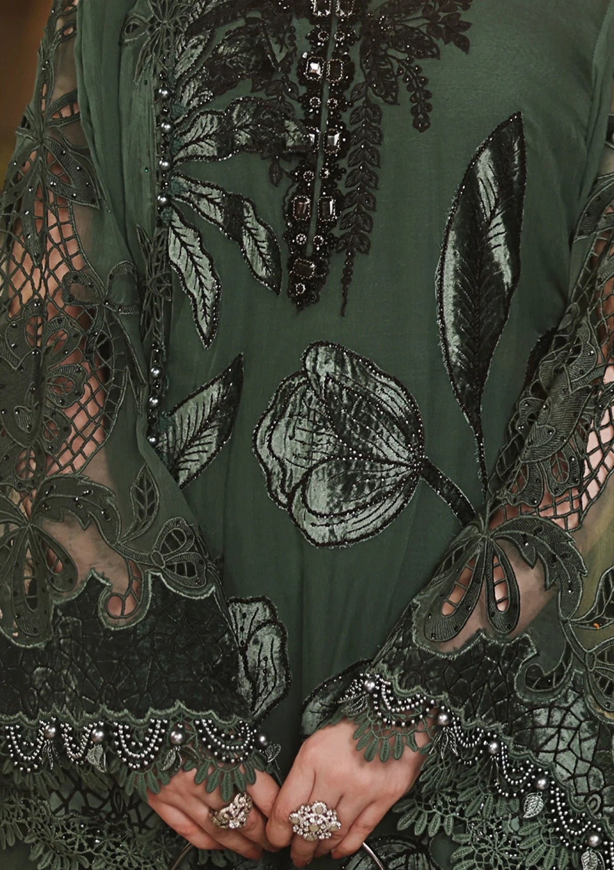 Maria.B Royale Tea Affair - Luxury Embroidered Pure Chifon Unstitched 3Pc Suit