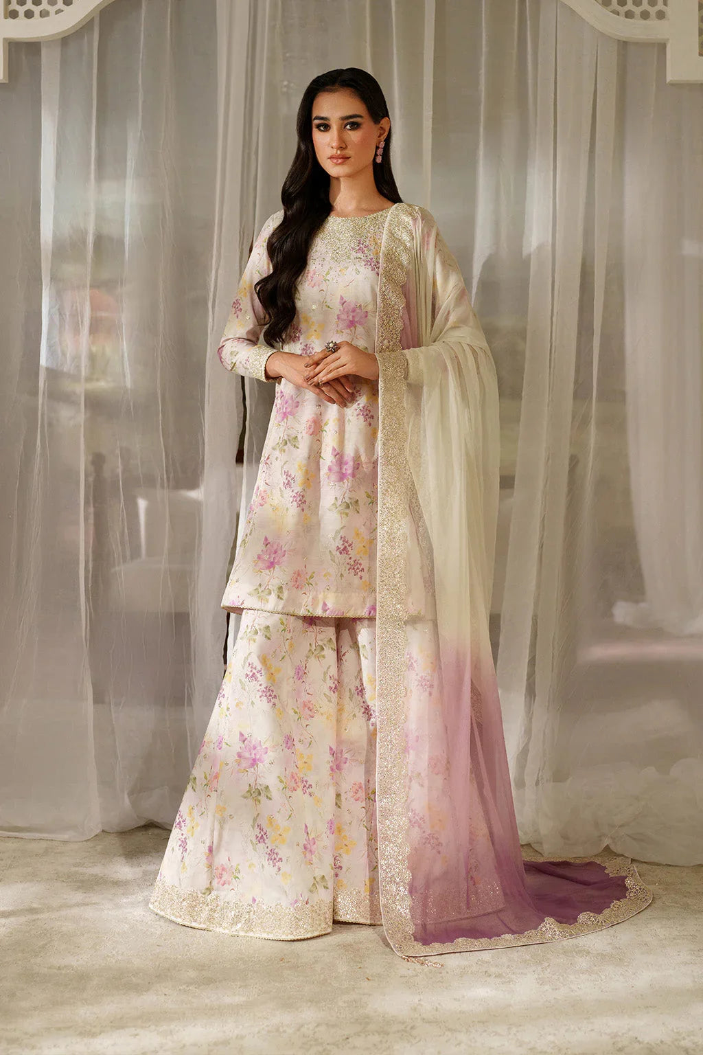 Iznik Lawn Embroidered & Printed 3 Pc Unstitched Suit Formals