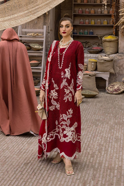 Crimson Luxury Lawn Embroidered 3 Piece Unstitched - ONE TRUE LOVE - D6A
