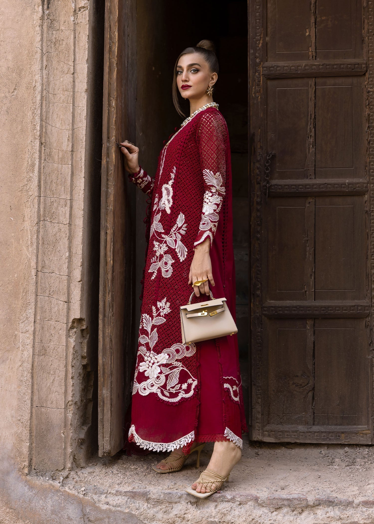 Crimson Luxury Lawn Embroidered 3 Piece Unstitched - ONE TRUE LOVE - D6A
