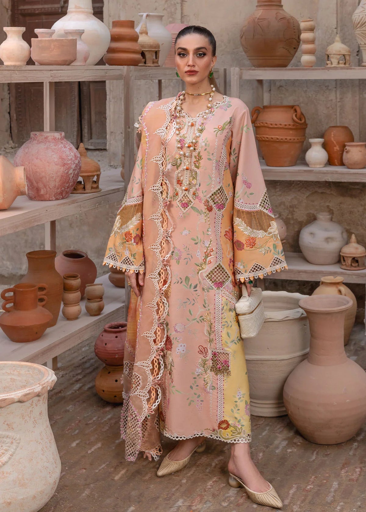 Crimson Luxury Lawn Embroidered Eid Collection BONJOUR AND BLOOM - D