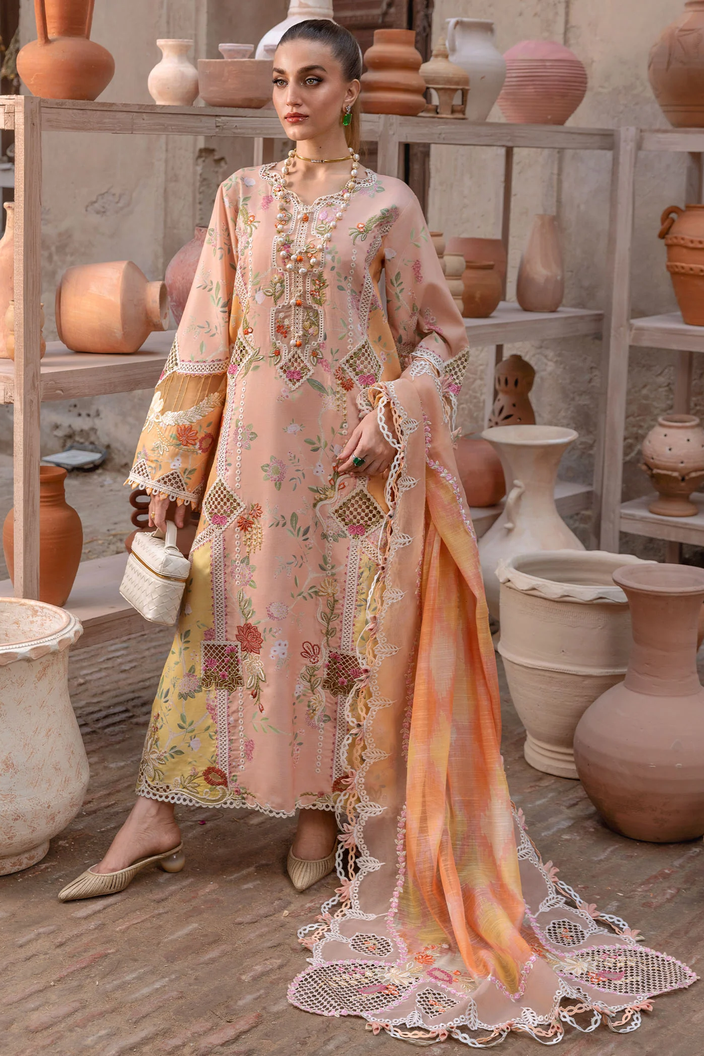 Crimson Luxury Lawn Embroidered Eid Collection BONJOUR AND BLOOM - D