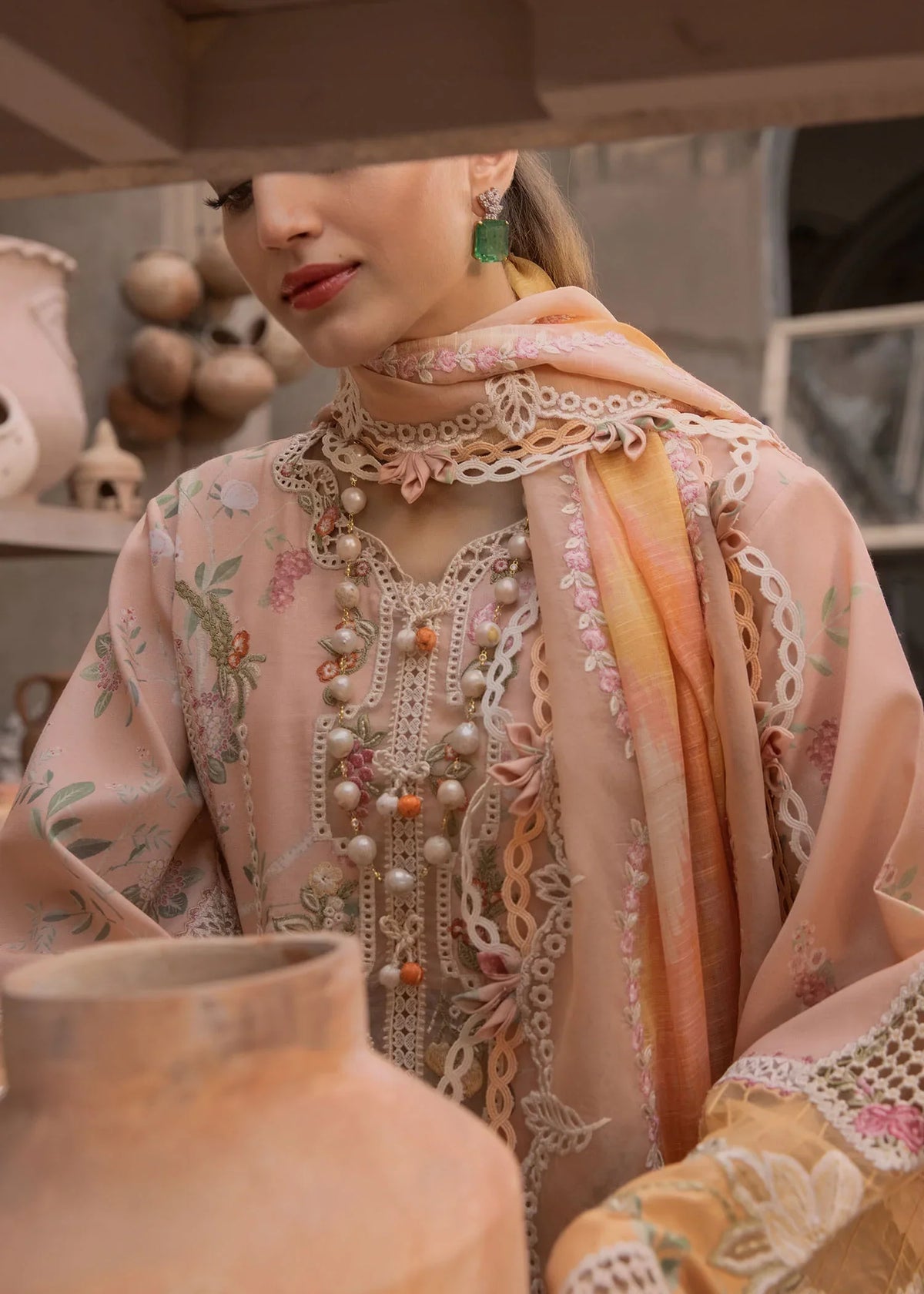 Crimson Luxury Lawn Embroidered Eid Collection BONJOUR AND BLOOM - D