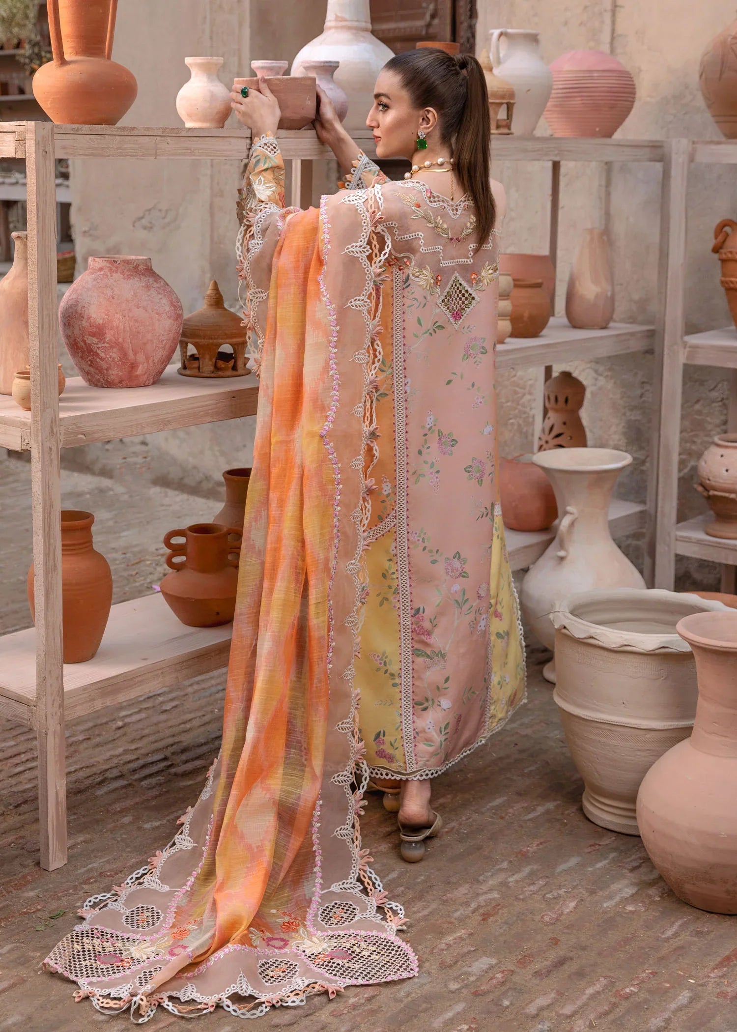 Crimson Luxury Lawn Embroidered Eid Collection BONJOUR AND BLOOM - D