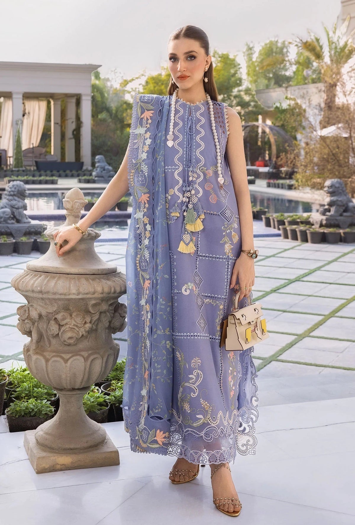 Crimson - Floral Serenity - Lawn Embroidered 3 Piece Unstitched