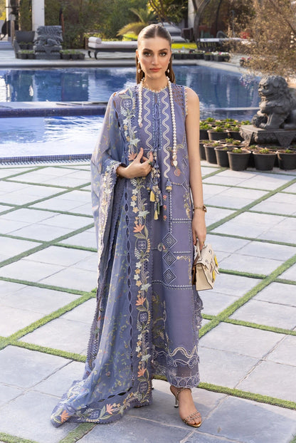 Crimson - Floral Serenity - Lawn Embroidered 3 Piece Unstitched