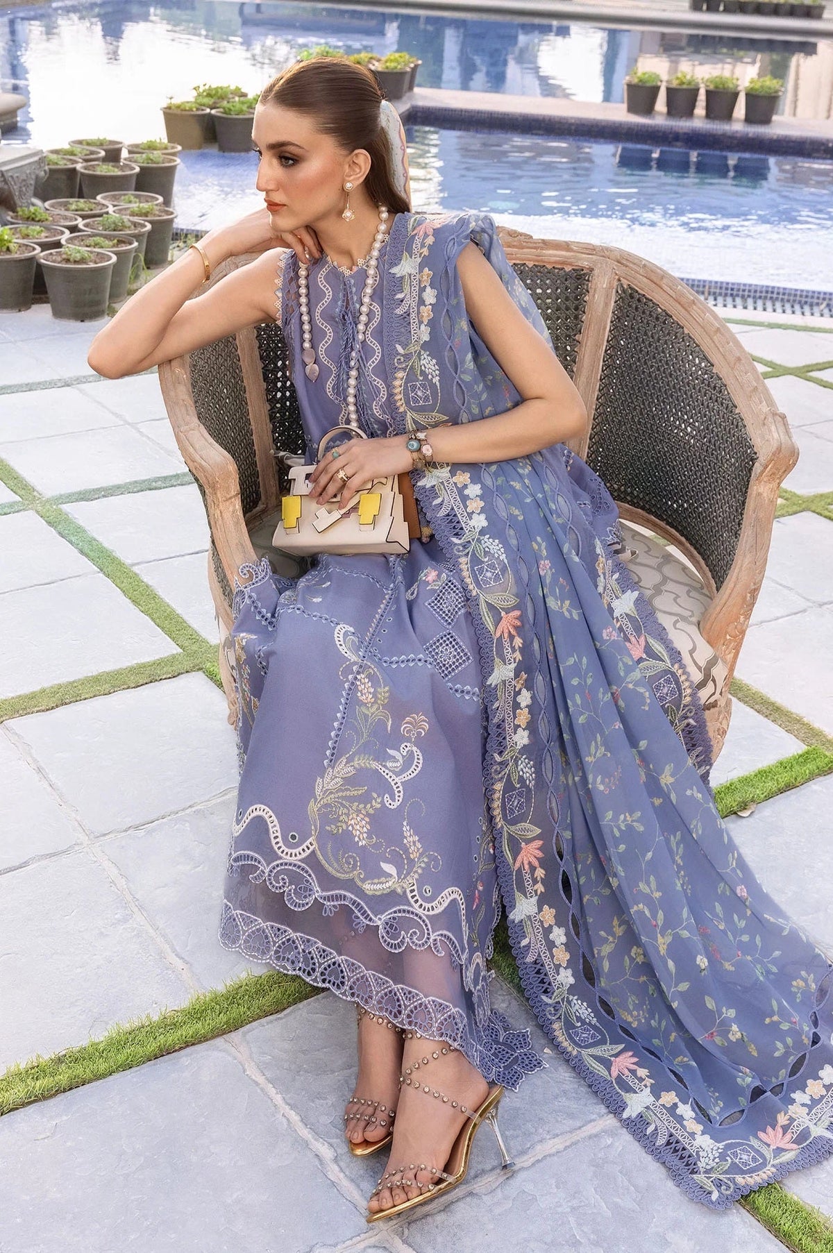 Crimson - Floral Serenity - Lawn Embroidered 3 Piece Unstitched