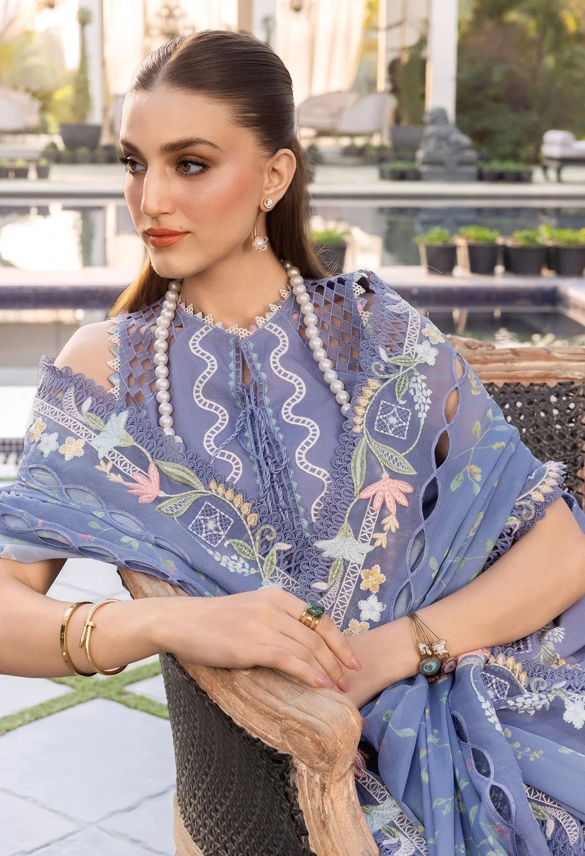 Crimson - Floral Serenity - Lawn Embroidered 3 Piece Unstitched