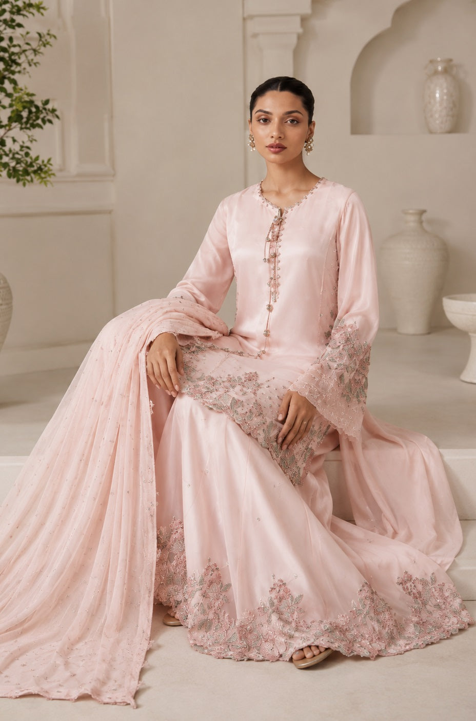 Iznik Luxury Embroidered Chiffon 3Pc Unstitched Suit