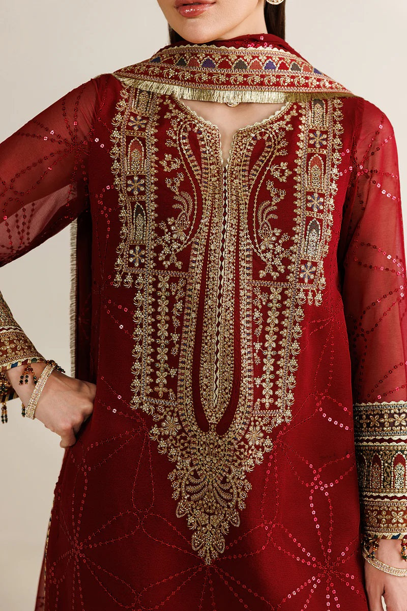 Jazmin Luxury Chiffon Embroidered 3Pc Unstitched Suit