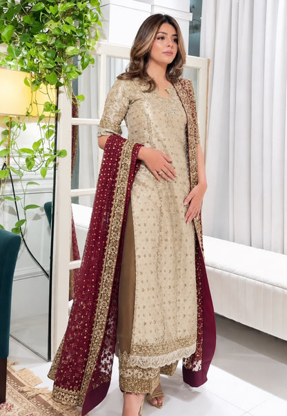 Haris Shakeel - Nawal by Ayla's Atelier Luxury Mysoori Embroidered 3Pc Unstitched Suit