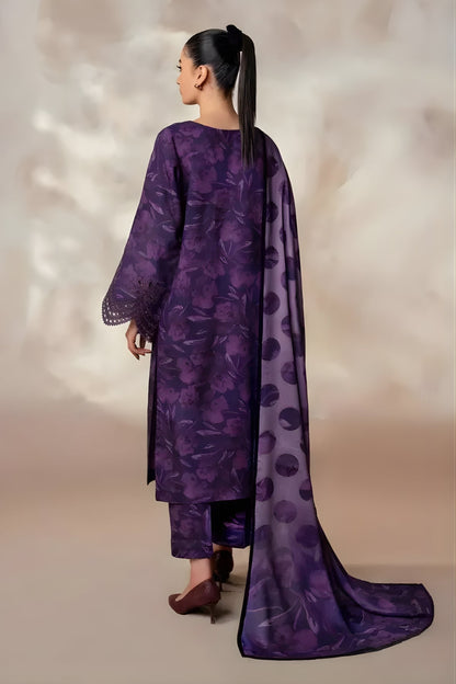 Baroque - 3PC Khaddar Digital Printed Shirt with Khaddar Printed Shawl (Unstitched)