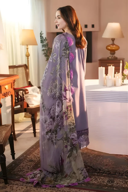 Jade - 3PC Lawn Embroidered Shirt with Printed Monarc Dupatta (Unstitched)