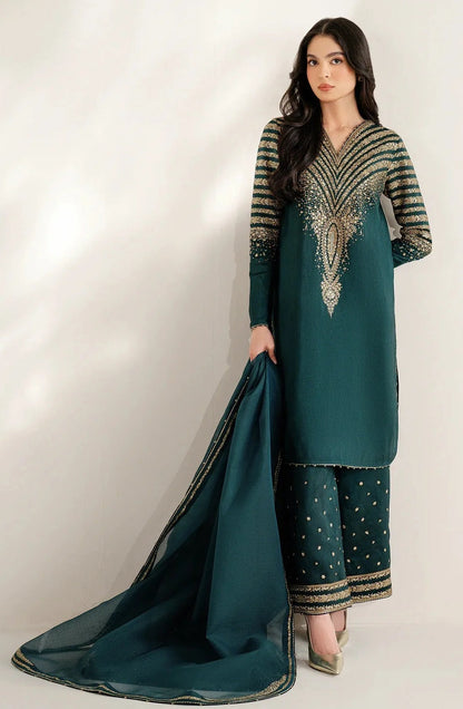 Jazmin Luxury Raw Silk Embroidered Unstitched 3PC Suit