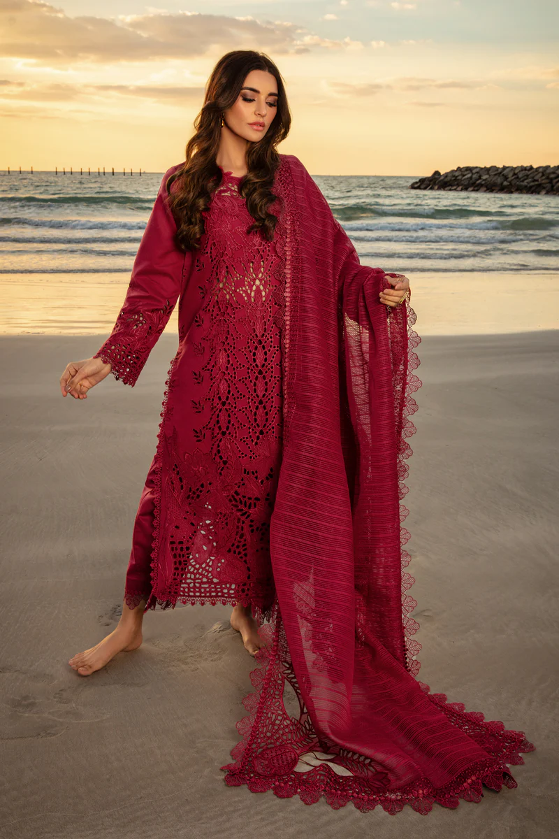 Rang Rasiya Premium Embroidered Lawn Unstitched 3Pc Suit ALAYA