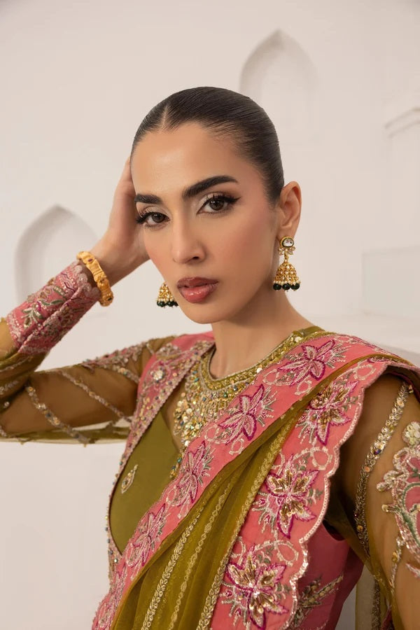 Mirha Imran Hennay Luxury Net Embroidered 3Pc Unstitched Suit