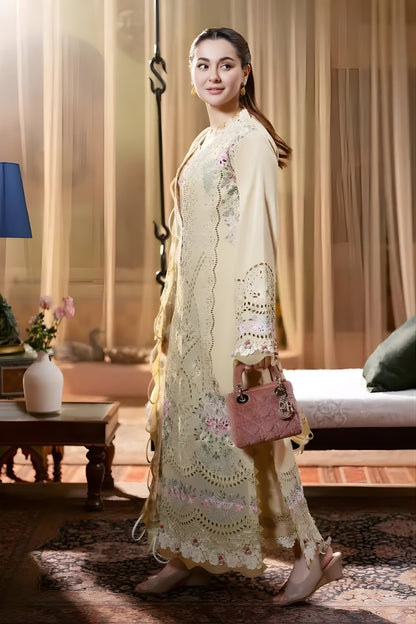 Jade - 3PC Lawn Embroidered Shirt with Printed Monar Dupatta (Unstitched)