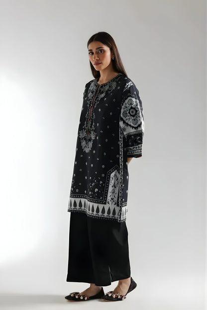 Ethnc - 3PC Banadora Lawn Printed Shirt with Printed Voil Dupatta (Unstitched)