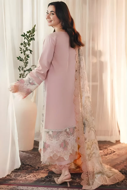 Jade - 3PC Lawn Embroidered Shirt with Printed Monar Dupatta (Unstitched)