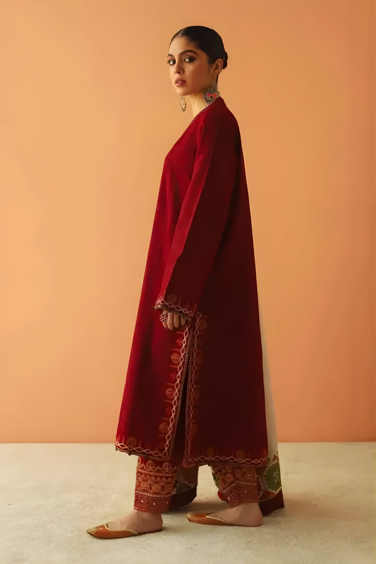 Zara Shah Jahan - 3PC Unstitched Dhanak Embroidered Shirt with Embroidered Dhanak Dupatta and Trouser