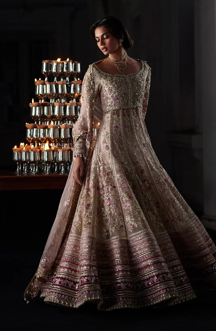Saad Bin Shahzad Luxury Net Embroidered 3Pc Unstitched Suit Rina