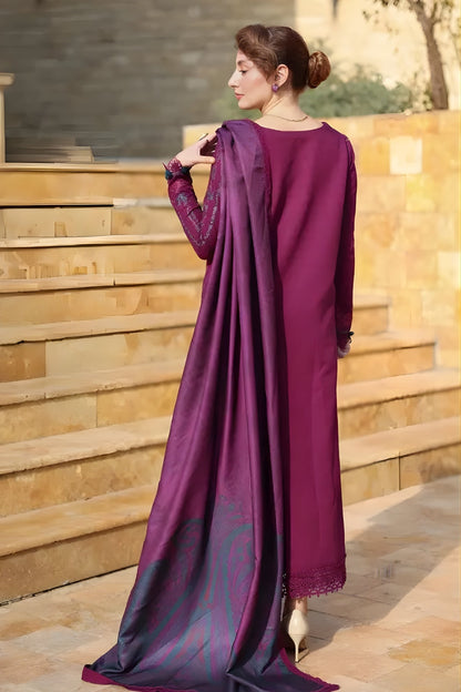 Rang Rasiya - 3PC Dhanak Embroidered Shirt with Digital Printed Dupatta and Trouser