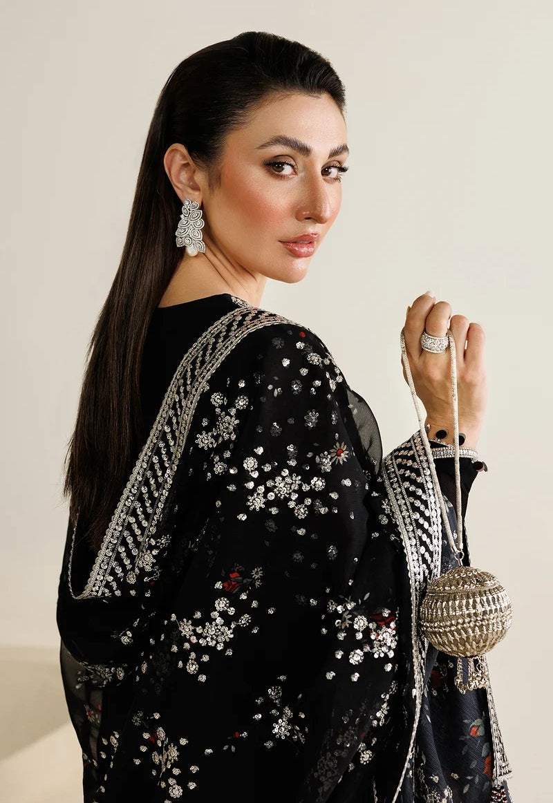 Jazmin Luxury Chiffon Embroidered 3Pc Unstitched Suit