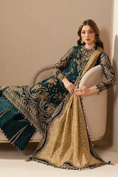 Jazmin Luxury Chiffon Embroidered 3Pc Unstitched Suit