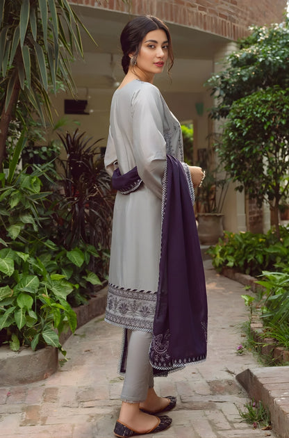 Jazmin - 3PC Lawn Embroidered Shirt with Chiffon Embroidered Dupatta and Trousers