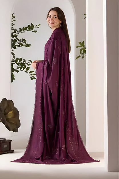 Sobia Nazir - 3PC Unstitched Dhanak Embroidered Shirt with Embroidered Dhanak Dupatta