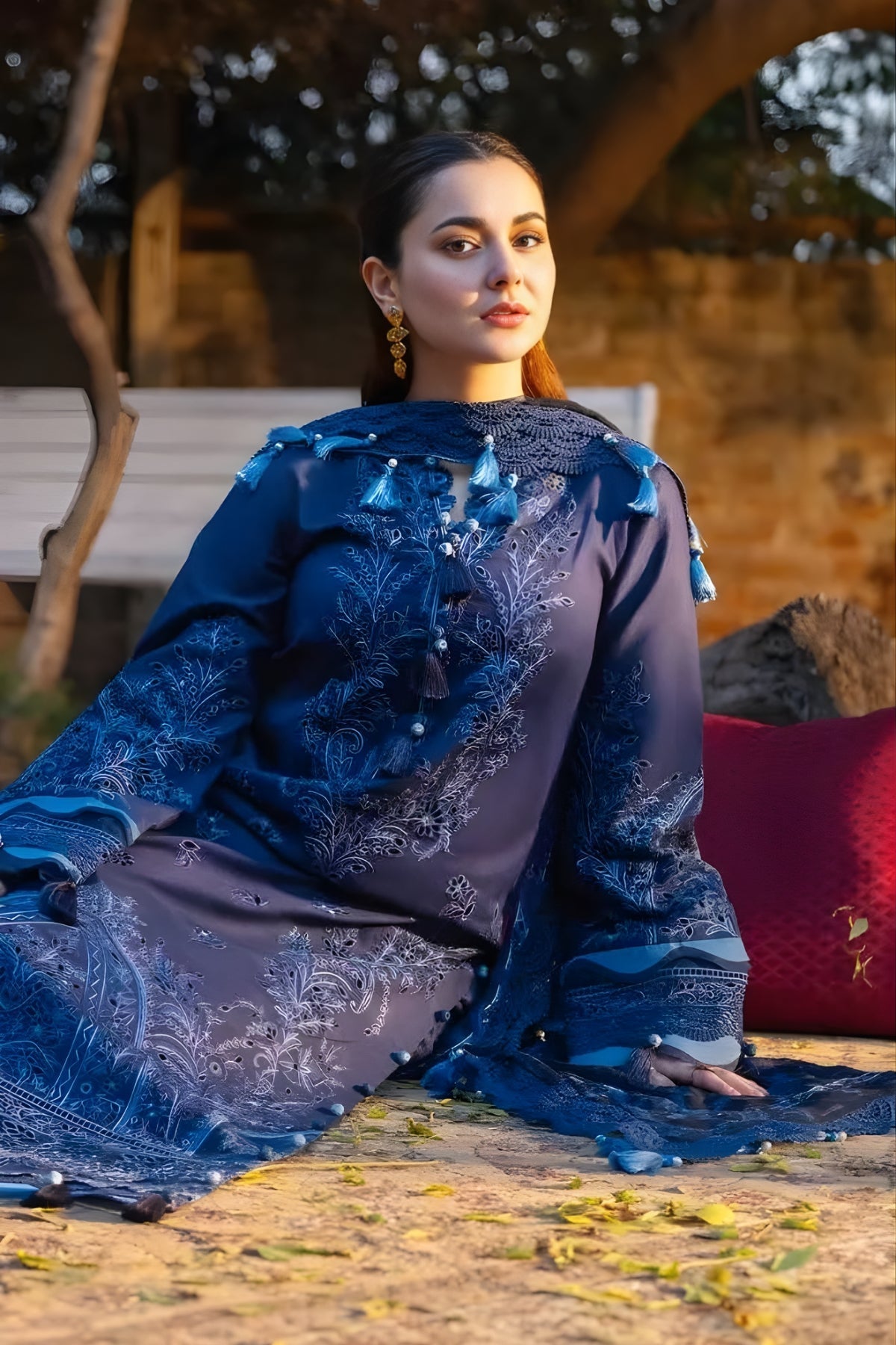 Jade - 3PC Lawn Embroidered Shirt with Monar Digital Printed Dupatta (Unstitched)
