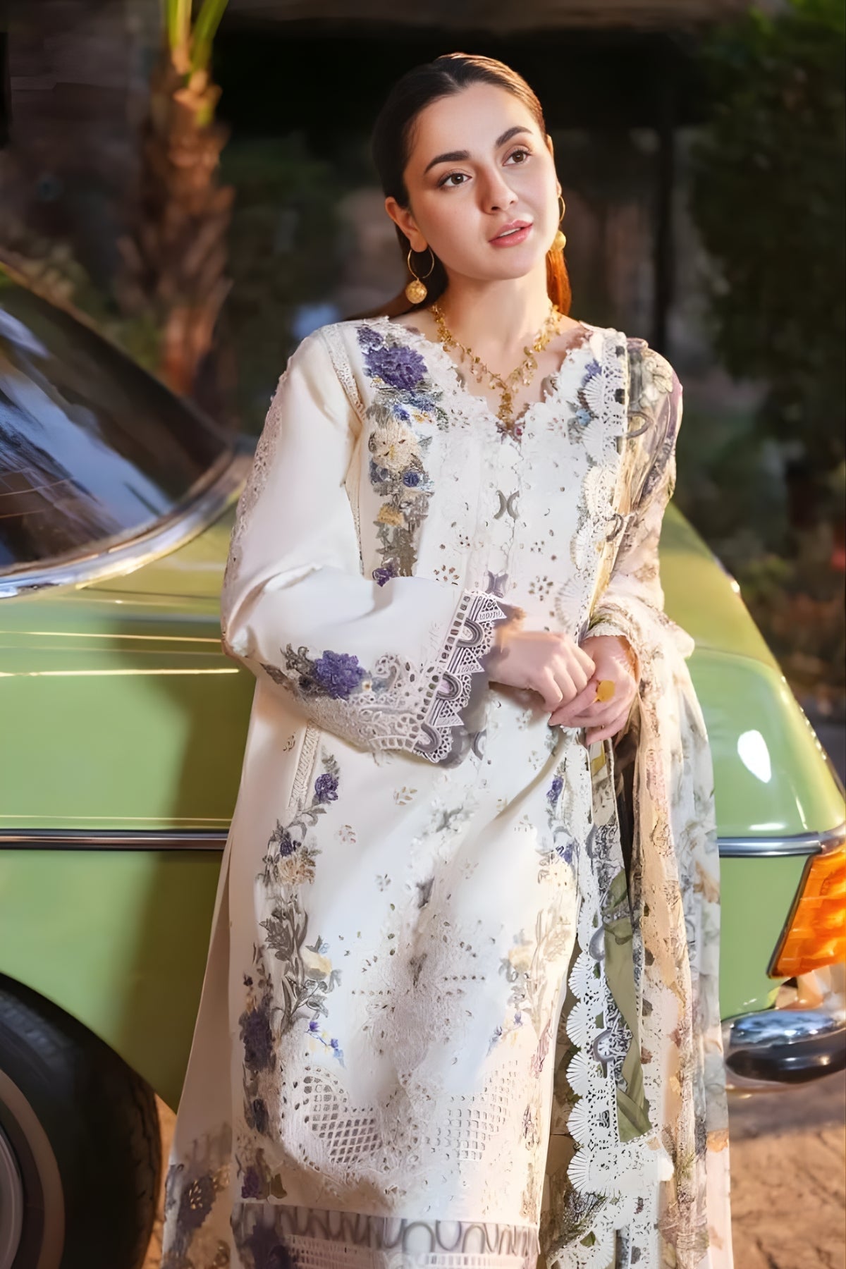Jade - 3PC Lawn Embroidered Shirt with Printed and Printed Monarc Dupatta (Unstitched)
