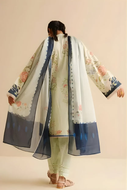 Coco by Zara Shah Jahan - 3PC Banadora Lawn Printed Shirt with Printed Voil Dupatta (Unstitched)