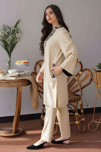 Aisling - 3PC Unstitched Dhanak Embroidered Shirt with Dhanak Dupatta and Trouser