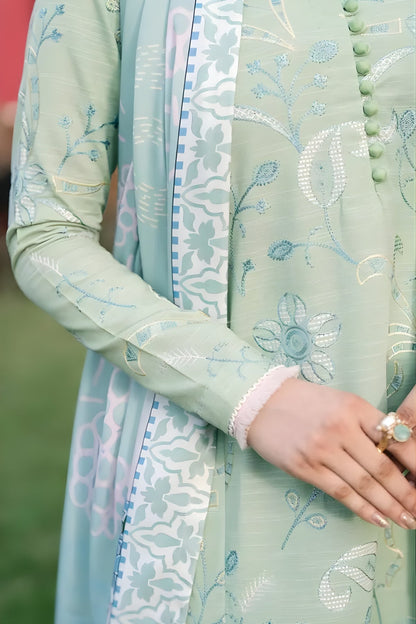 Maryum N Maria - 3PC Khaddar Embroidered Shirt with Digital Printed Dupatta and Trouser