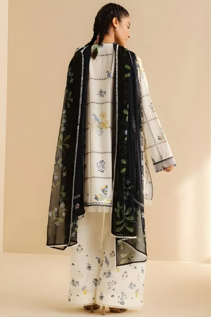 Coco by Zara Shah Jahan - 3PC Banadora Lawn Printed Shirt with Printed Voil Dupatta (Unstitched)