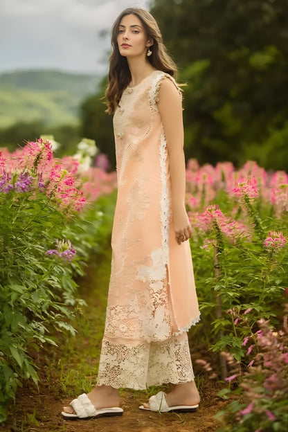 Mushq - 3PC Lawn Embroidered Shirt with Printed Silk Dupatta (Unstitched)