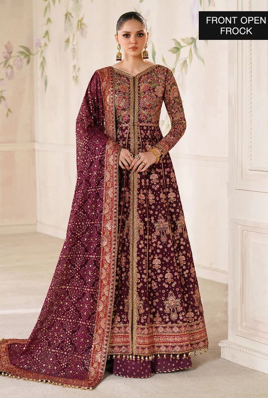 Baroque Luxury Chiffon Embroidered Unstitched 3Pc Suit