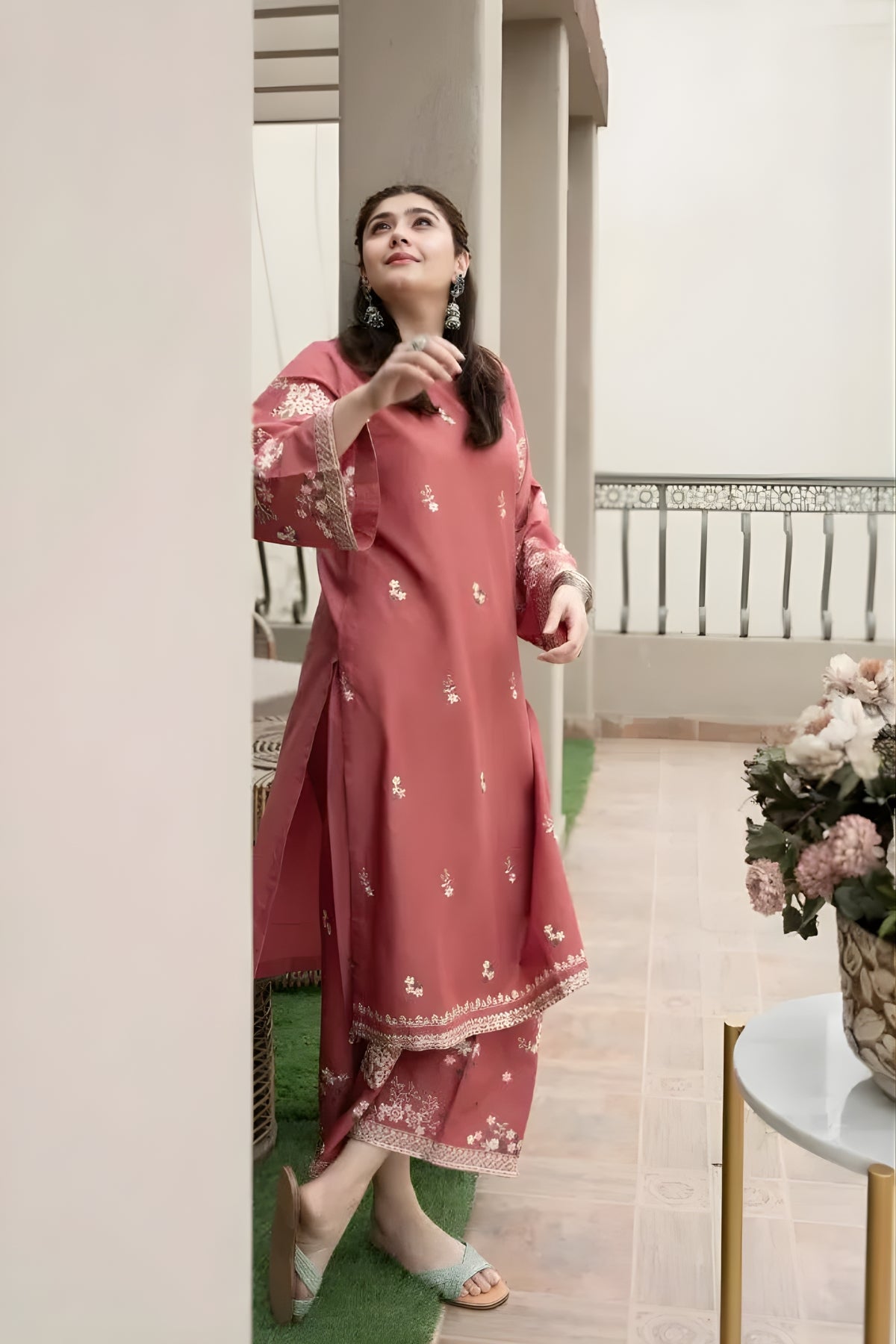 Urge - 2PC Unstitched Khaddar Embroidered Shirt with Khaddar Embroidered Trousers
