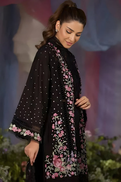 Sobia Nazir - 3PC Lawn Embroidered Shirt with Printed Chiffon Dupatta (Unstitched)