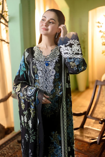 Jade - 3PC Unstitched Lawn Embroidered Shirt with Digital Printed Monark Dupatta and Trouser