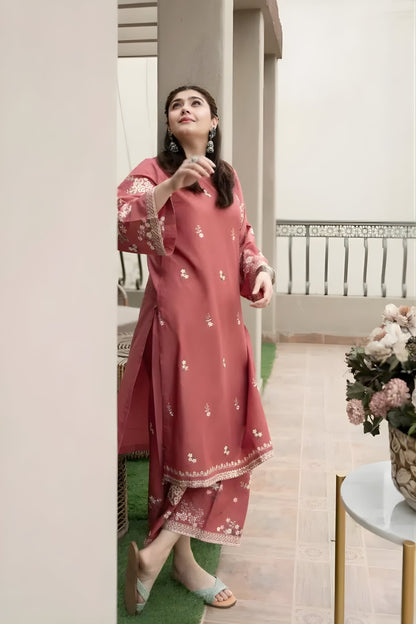 Urge - 2PC Unstitched Lawn Embroidered Shirt with Lawn Trousers