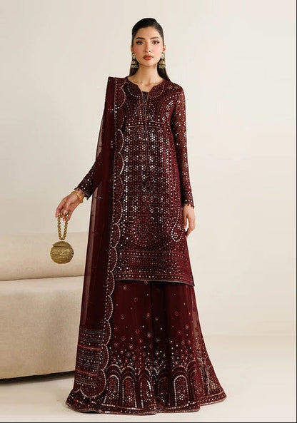 Jazmin Luxury Embroidered Chiffon 3Pc Unstitched Suit