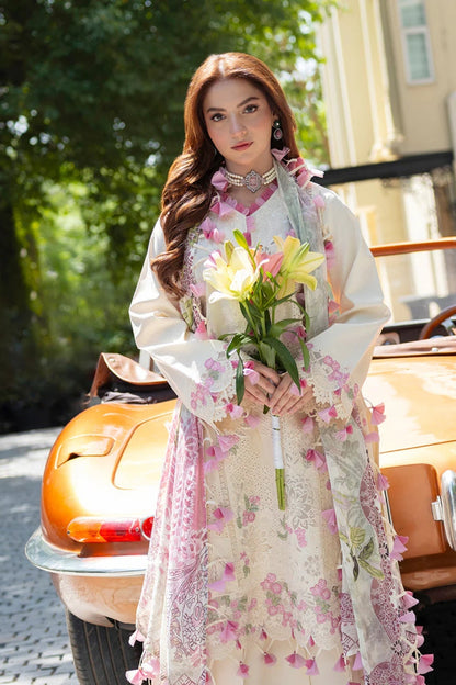 Jade - 3PC Unstitched Lawn Embroidered Shirt with Digital Printed Monarc Dupatta and Trouser