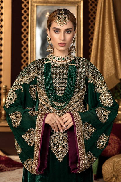 Maria.B Mahnoor Luxury Velvet Embroidered 3Pc Unstitched Suit